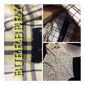 Authentic Burberry mens short sleeve button up